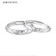 925 Silver Gold-Plated Couple Rings Engagement Wedding Anniversary Silver Rings