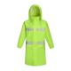 Safety High Visibility Raincoat One Piece PU Coating Reflective Rain Wear