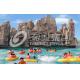 Fashional Fiberglass Water Parks With Wave Pools Popular Cool / Water Slide