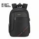 Zippered Laptop Business Trip Backpack Moistureproof Black Color