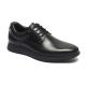 Black Lace Up Anti Odor Breathable Mens Genuine Leather Casual Shoe