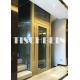 Golden Color Steel Structure Shaft Residential Building Home Elevators 300kg 320kg 400kg 3-5 Stops 0.5m/s Low Noise