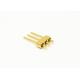 Gold Plated Glass To Metal Seal Connectors 3 Pins Lightweight High Reliability