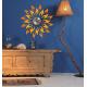 UV Stop Flower Design Wall Sticker Clock with Noctilucent Hands 10A131