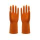 orange Tear Resistant  flocklined Rubber Gloves , rubber Dishwashing Gloves