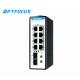 IP40 Protection Industrial PoE Switch 8 X 10/100/1000Mbps RJ45 Ports 2x 1000M SFP Port