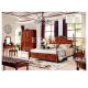 Classic brown wooden King size bedroom furniture bed