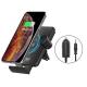 ABS 10W Car Mount Qi Wireless Charger FCC With Air Vent Clip