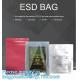 Packing Electronic PCB Static sheilding ziplock Vacuum Plastic Pouch Esd Moisture Barrier Aluminum Bag