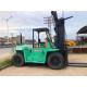 Mitsubishi 12 Ton Used Industrial Forklift Green Color With Japanese Engine