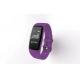 2018 hot sale purple  smart bracelet  motion tracking and detection of sleep, sedentary reminds, movement patterns  GPS