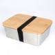 SS304 Bamboo Kitchen Storage Food Container 400ML 800ML 1500ML