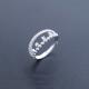 Personalized Silver Cubic Zirconia Rings Pure Silver Jewelers For Girls