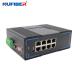 Managed Industrial POE Ethernet Switch 8*10/100/1000Mbps UTP Port Din Rail Mount 48V POE Converter