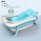 Household Kids Portable Fold Up Bath Tub With Thermometer And Shower