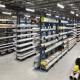 Roll Out Warehouse Cantilever Racking Systems Wooden Aluminium Pipe Cantilever Racks