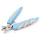 Bule Color Dog Toenail Clippers Soft TPR Stainless Steel OEM Accepted 65g