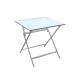 Two Person Outdoor Garden Table Square Tempered Glass Outdoor Dining Table