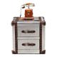 Aviator Side Table Aluminium Two Drawer Storage Coffee Table bedside Chests Industrial Travel Trunk Cabinet