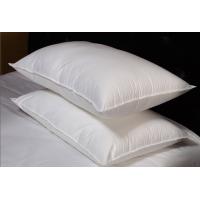 Double Stitched Piping Cotton Down Feather Pillow Insert with White Goose Feather