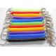 Various Colors 2.5*10*120mm Plastic Spring Safe Key Holder w/Thumb Trigger and Splirt Ring