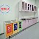 Frame Wall Mounted Hospital Disposal Workstation with Drawers and Adjustable Shelves