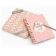 Rose Gold Foil Notebook And Pen Gift Set For Girl Custom Luxury Office Stationery Set