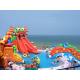 Custom Inflatable Water Park with Pool , Giant Amusement Park Equipment