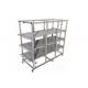 Mobile 304 Stainless Steel Mortuary Storage Racks Funeral Stretcher For Morgue Room