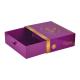 Purple Drawer Paper Box Wig Hair Extension Packaging With Ribbon Handle