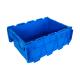 Customized Color Attached Lid Plastic Crate for Food Logistic Container Travel Storage