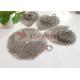 Food Grade Stainless Steel Chain Mail Scrubber Pot Dishes Pan Cleaner For