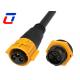 3 Power 15A 3 Data 5A Waterproof LED Connector 6 Pin Waterproof Cord Connector