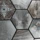 Mosaic Hexagon Black Gray Stone Mosaic Tile For Bathroom Backsplash