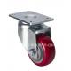 Medium Duty Red 3 130kg Plate Swivel TPU Caster for Caster Application Customization