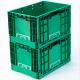 Recyclable Mesh Style Stackable Plastic Solid Box Attached Lid for Logistic Transport