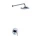 Two Hole Concealed Wall Mounted Bath Shower Mixer Chrome with Automatic Mix Cartridge