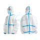 White Non Woven Isolation Gown , Disposable Medical Coverall With Hood