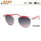 2018 new style children's sunglasses with plastic red and white frame ,suitable for girls and boys