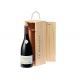 Natural Style Wood Gift Box With Slide Lid , Single Bottle Wooden Wine Box With Custom Logo