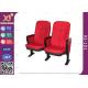 Red Fabric Cover Auditorium Chairs With Folding Writing Pad H1000 * D750 * W550mm