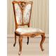 Chenille Fabric Antique Wooden Throne Chair French Style For Wedding Banquet