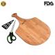 High-Grade Pizza Peel Pizza Paddle with Pizza Scissors Cutting Board for Cheese, Meat & Veg