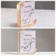 Display Clear Table Card L Shape Acrylic Photo Picture Frame with Wood Base