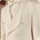 White Shawl Lapel Men's Wedding Groom's Suit Formal Dress Tuxedo Suit Woven by Suit