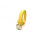 Casual Yellow Women's Fashion Leather Belts Metal Buckle 2/3”With Saffiano Grain