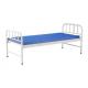 Simple Plain Medical Hospital Bed With Mattess Metal Head And Foot Board