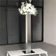 ZT-564S Wholesale hot sale tall silver mirror pillar flower stands for wedding table decoration