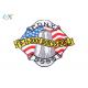 USA Style Embroidered Country Flag Patches Polyester Material With Heat Cut Border