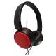 very cool design custom music headphone with red ear cover with line control box noise reduction for audio for adults